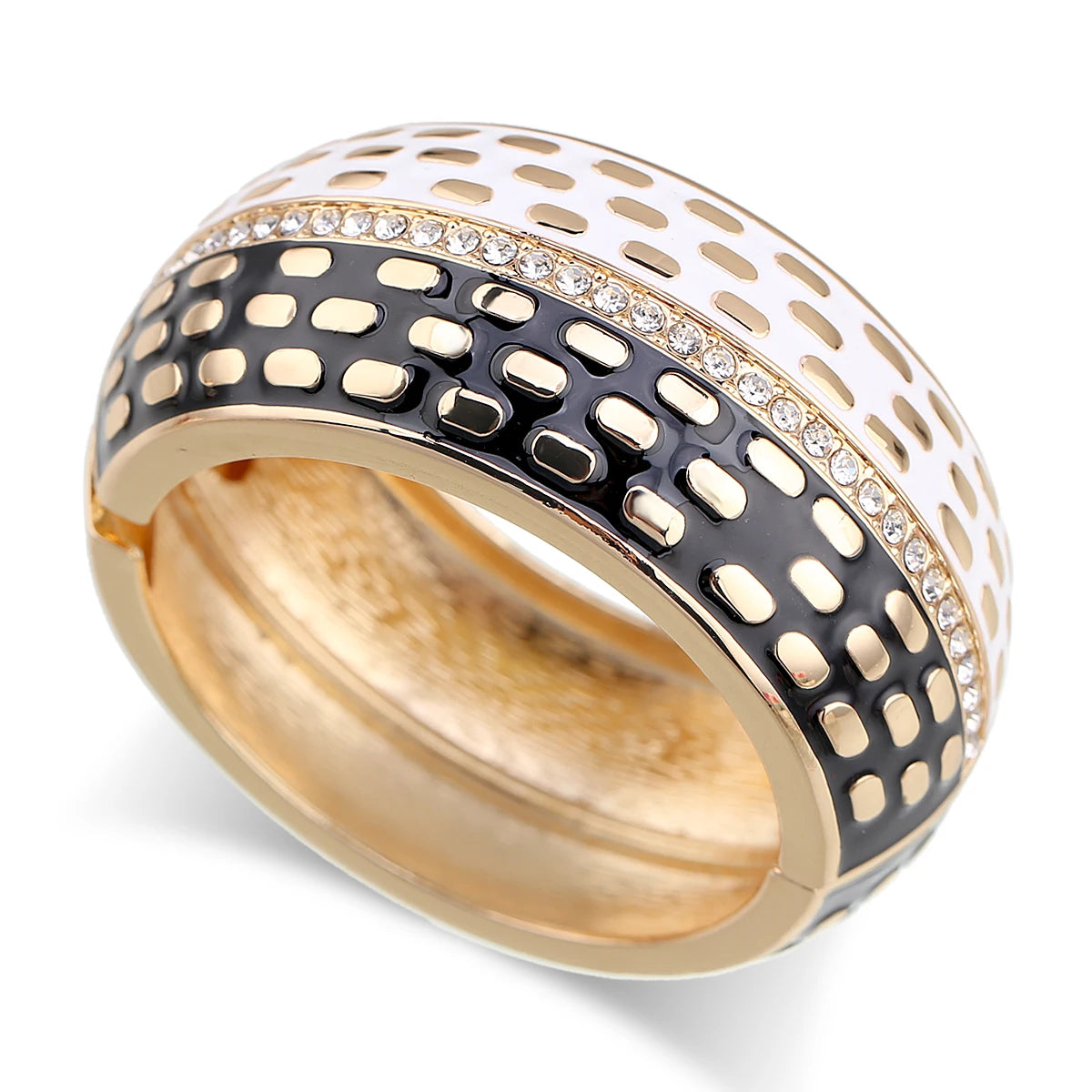 🌈"Rainbow Luxe" 💥 Brazalete Esmaltado con Brillos Incrustados🔮4 colores a elegir