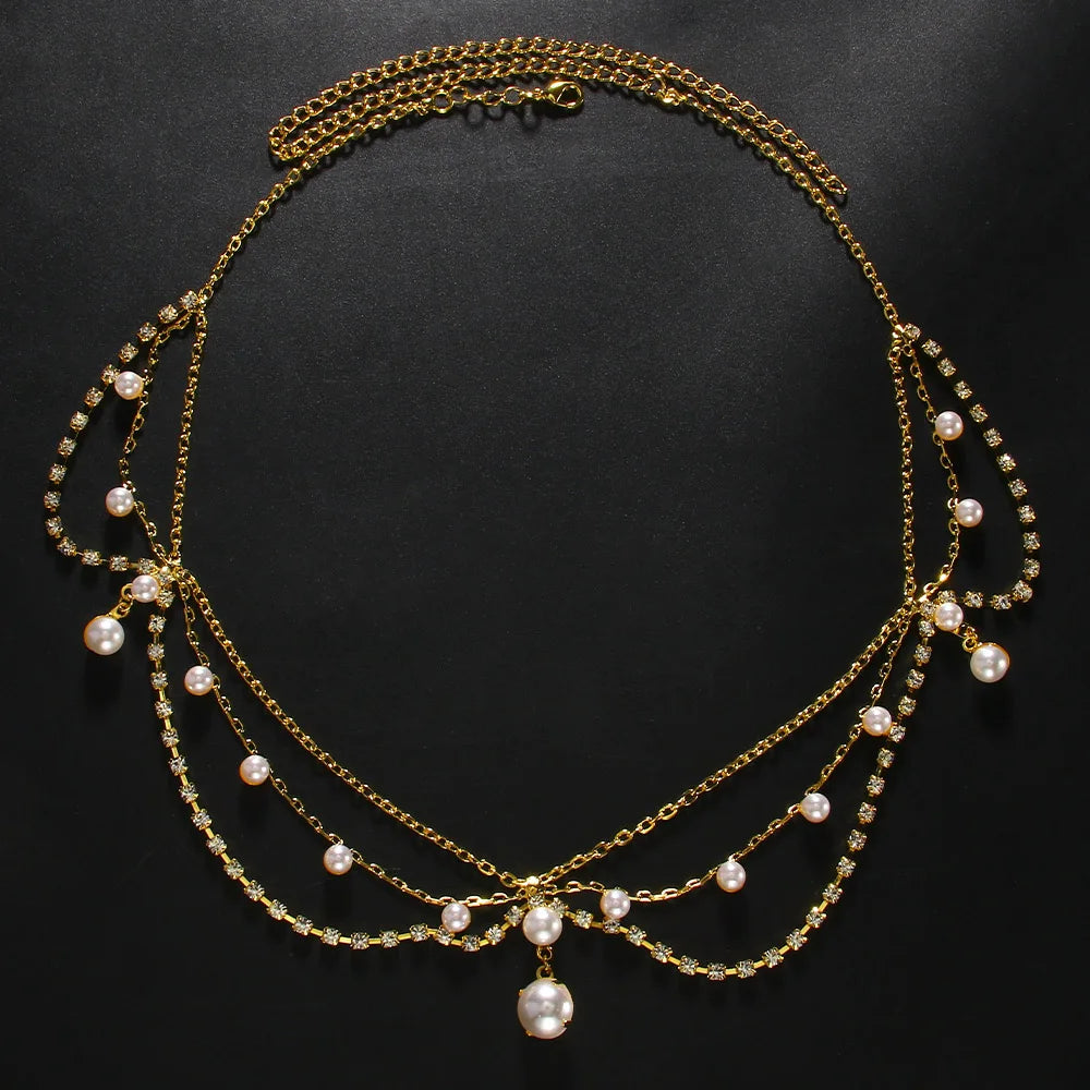 👑Tocado “Stardust Empress” de Cristales y Perlas💫 Disponible en Oro y Plata