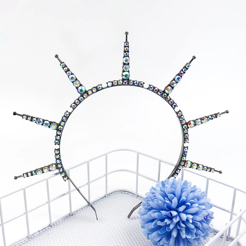 👑Corona Arcoíris 🌈 Hechicera Prisma💎Disponible en negro, plata, oro.