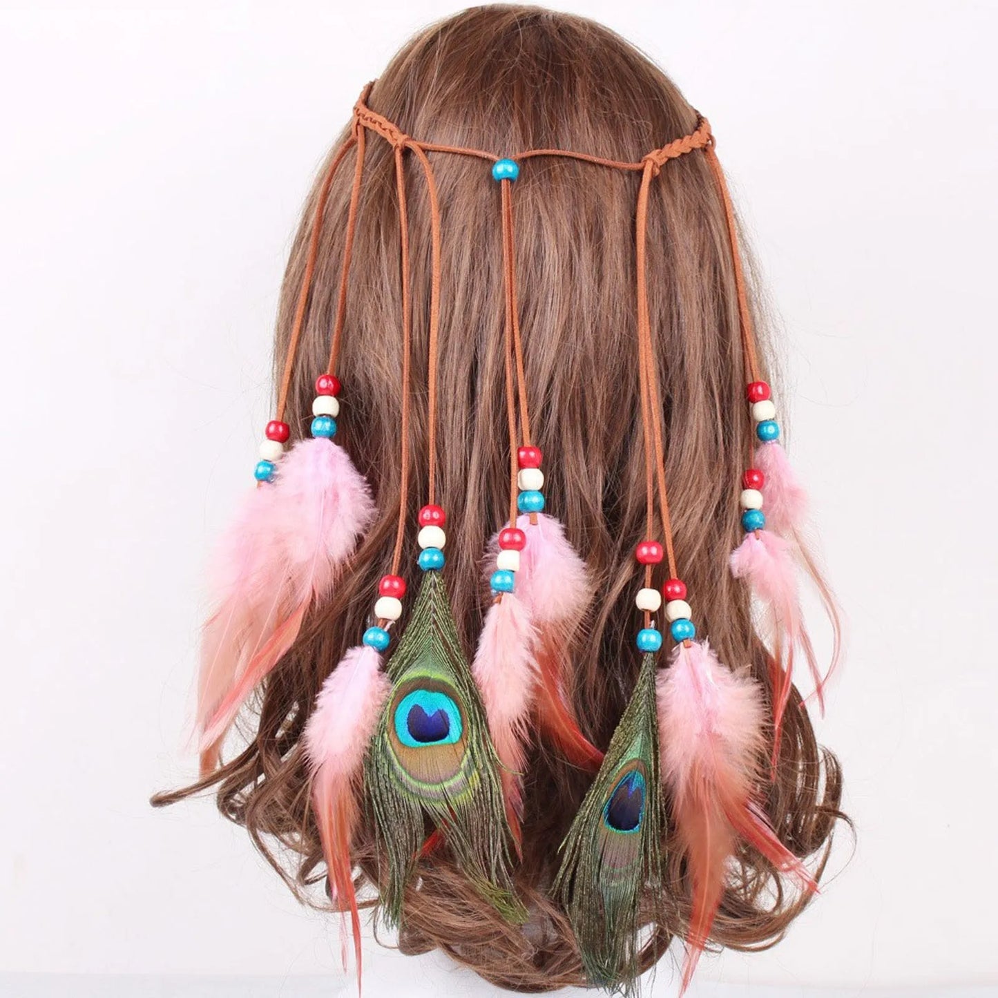 🕊️Diadema Boho de Plumas Naturales 🌵 Diosa del Desierto 🔥35 variantes