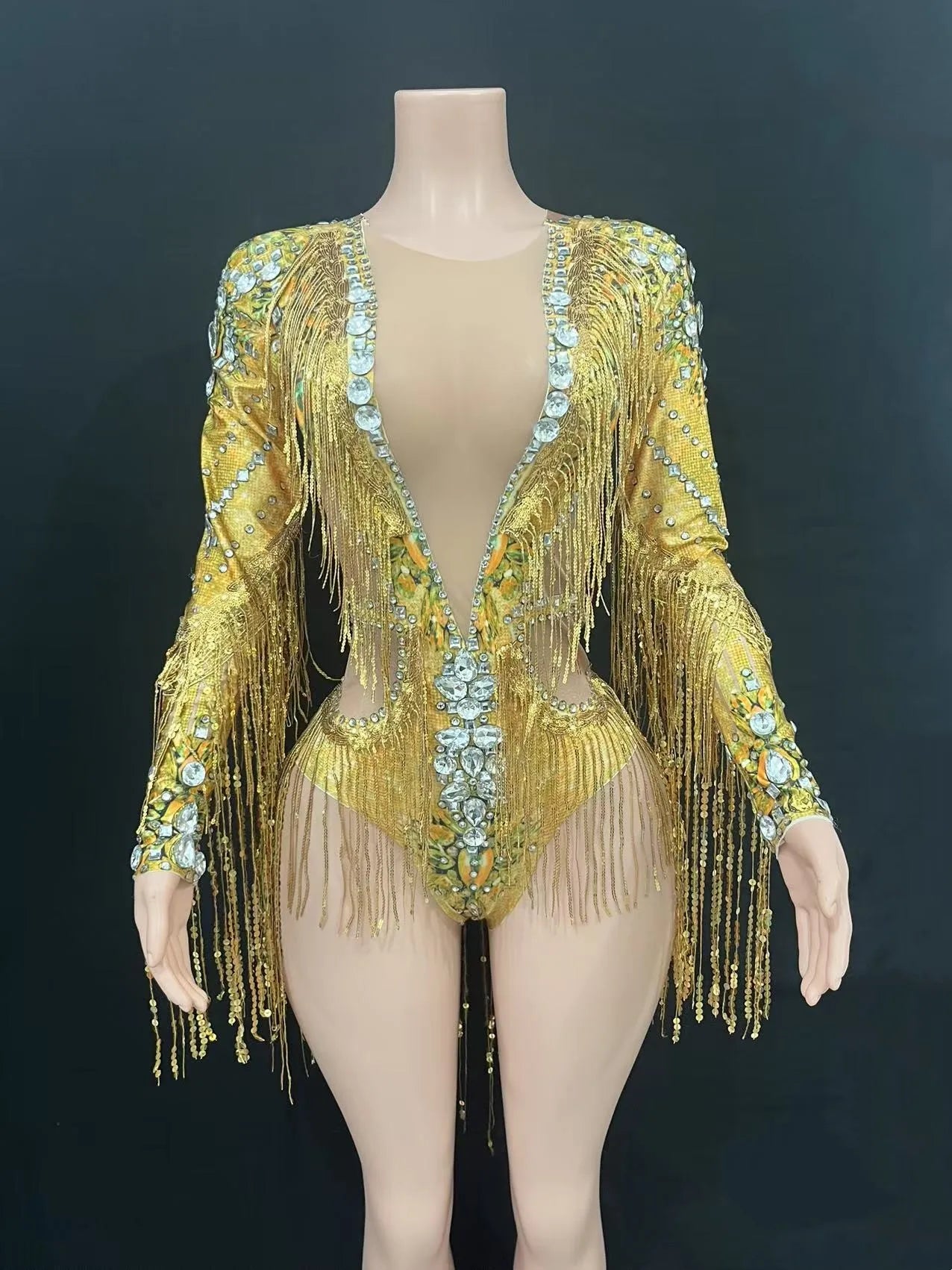 🔥 Sparkling Starburst Bodysuit – Body Flecos & Lentejuelas para Escenario ✨💃 6 colores