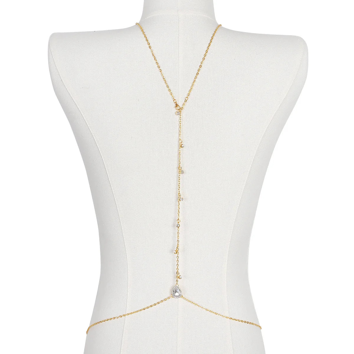🌊 Mermaid Glow Body Chain – Cadena Body con Strass para Espalda y Cintura