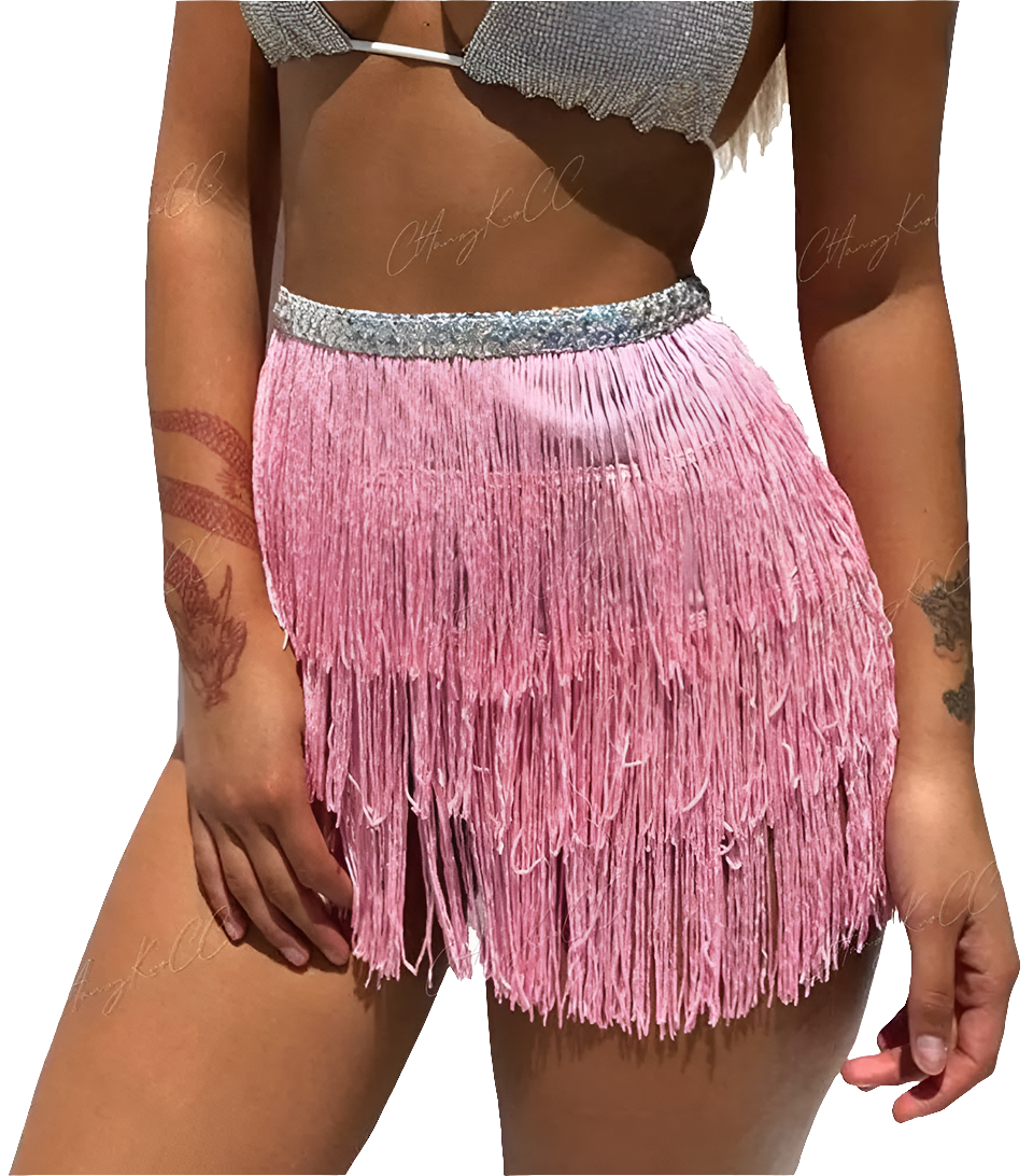 💃 "Fringe Queen Skirt ✨🔥" 9 colores a elegir