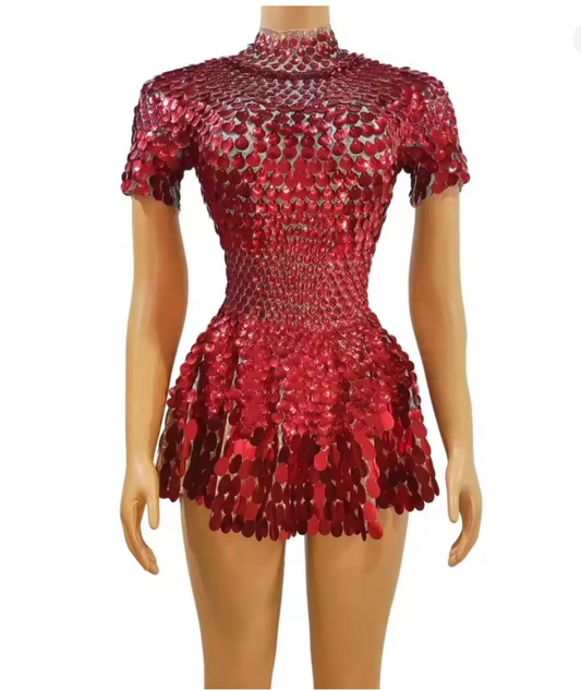 ✨ Disco Diva Dress Red✨