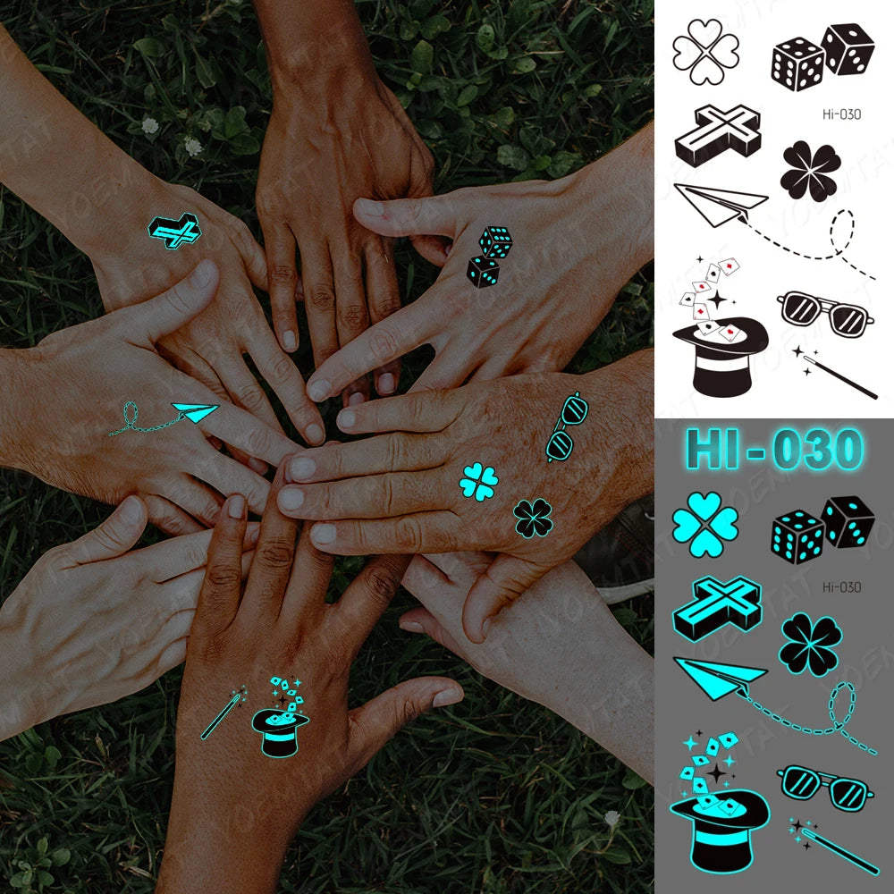 🌙 Henna Luminosa Tribal  🔮🖤 52 variantes a elegir