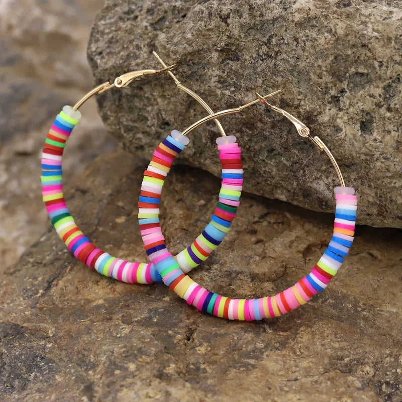 🍩Cosmic Candy Hoops 🌈 Aros de Colores para Almas Brillantes🍬 14 colores a elegir