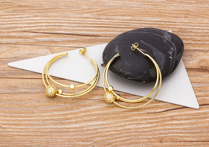 🌈"Cosmic Loop" — Pendientes Bohemios Multicolor con Cristales CZ ✨9 varaintes a elegir