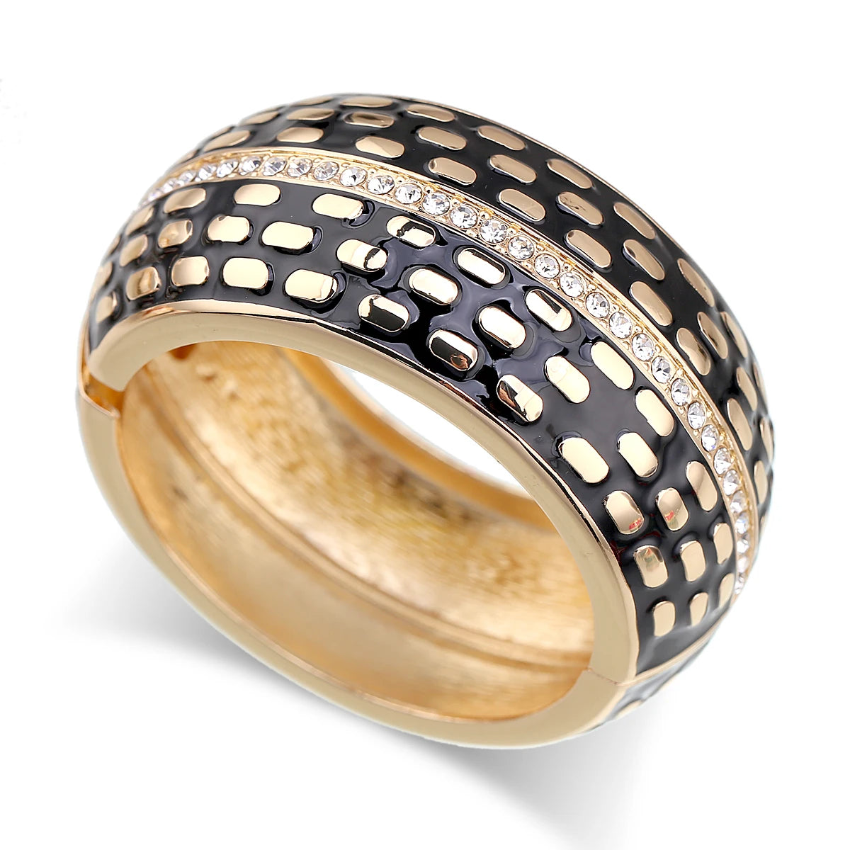 🌈"Rainbow Luxe" 💥 Brazalete Esmaltado con Brillos Incrustados🔮4 colores a elegir