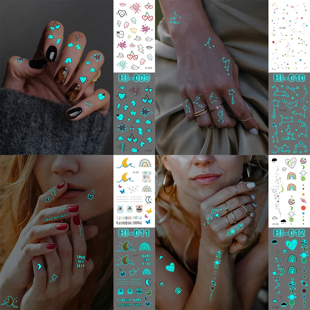 🌙 Henna Luminosa Tribal  🔮🖤 52 variantes a elegir