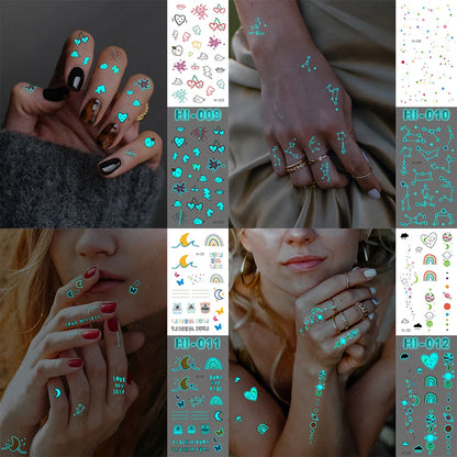 🌙 Henna Luminosa Tribal  🔮🖤 52 variantes a elegir