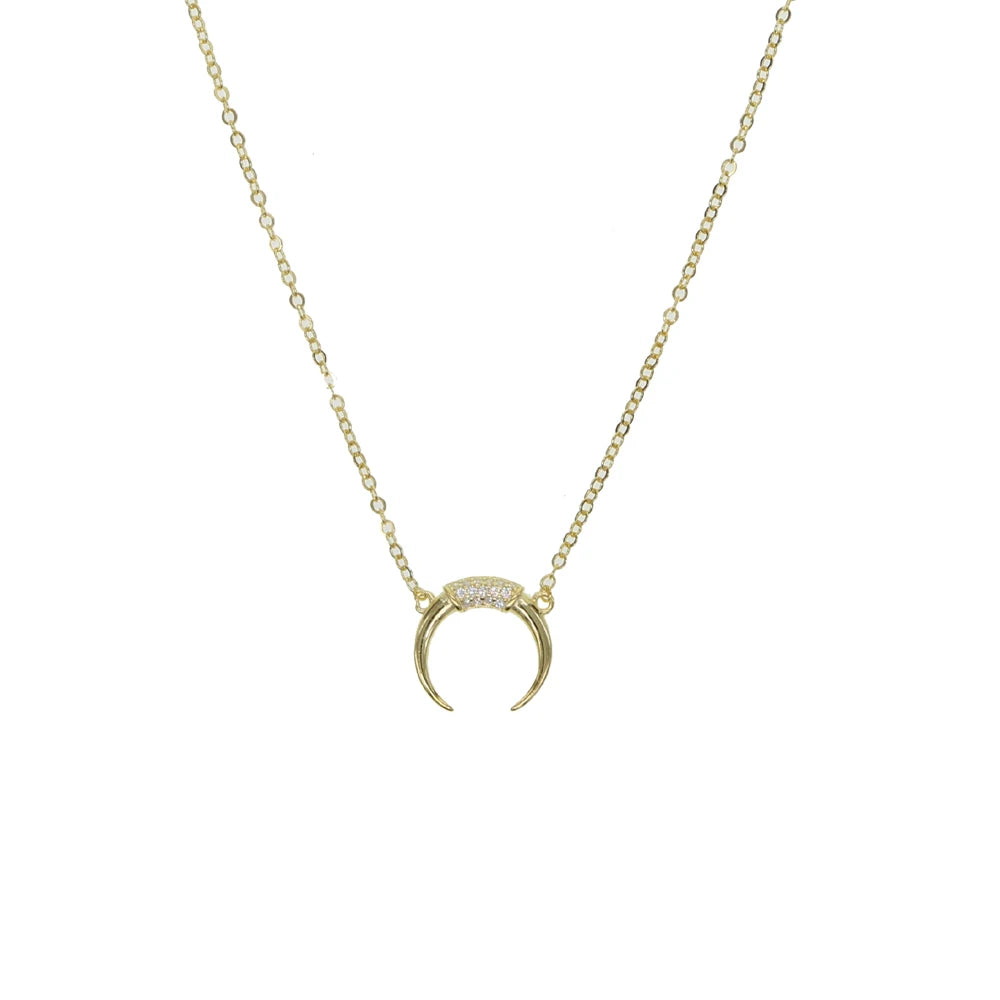 🌙Moonstar Amulet – Collar Luna & Estrella en Plata 925 con Zirconia CZ ✨ Baños en Oro, Oro Rosa o Platino