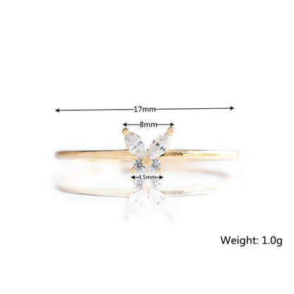 Anillos Love Set 💘🌈🧸Corazón, Mariposa. Oso y Flor en circonitas✨ 6 variantes a elegir