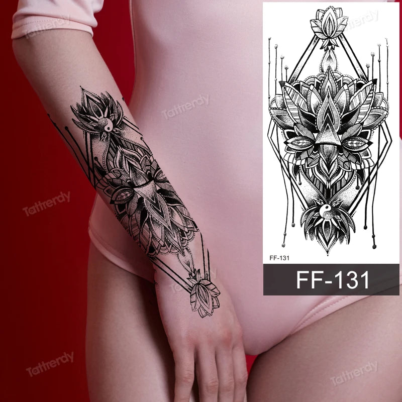 🖤🌺 Sacred Ink – Tatuajes Henna Mandala & Flores de Loto 🌙 46 variantes