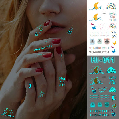 🌙 Henna Luminosa Tribal  🔮🖤 52 variantes a elegir