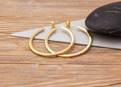 🌈"Cosmic Loop" — Pendientes Bohemios Multicolor con Cristales CZ ✨9 varaintes a elegir