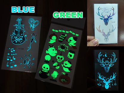 🌙 Henna Luminosa Tribal  🔮🖤 52 variantes a elegir