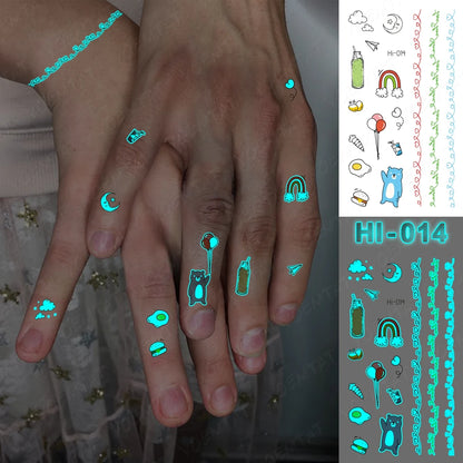 🌙 Henna Luminosa Tribal  🔮🖤 52 variantes a elegir