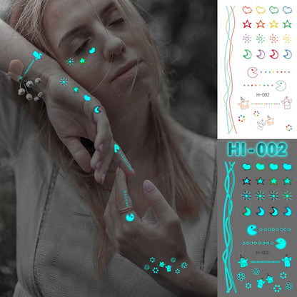 🌙 Henna Luminosa Tribal  🔮🖤 52 variantes a elegir