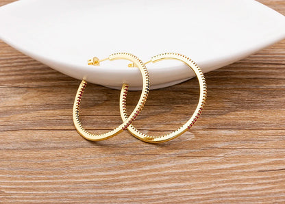 🌈"Cosmic Loop" — Pendientes Bohemios Multicolor con Cristales CZ ✨9 varaintes a elegir