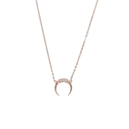 🌙Moonstar Amulet – Collar Luna & Estrella en Plata 925 con Zirconia CZ ✨ Baños en Oro, Oro Rosa o Platino