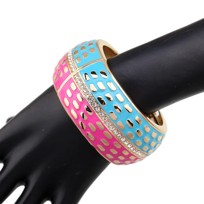 🌈"Rainbow Luxe" 💥 Brazalete Esmaltado con Brillos Incrustados🔮4 colores a elegir