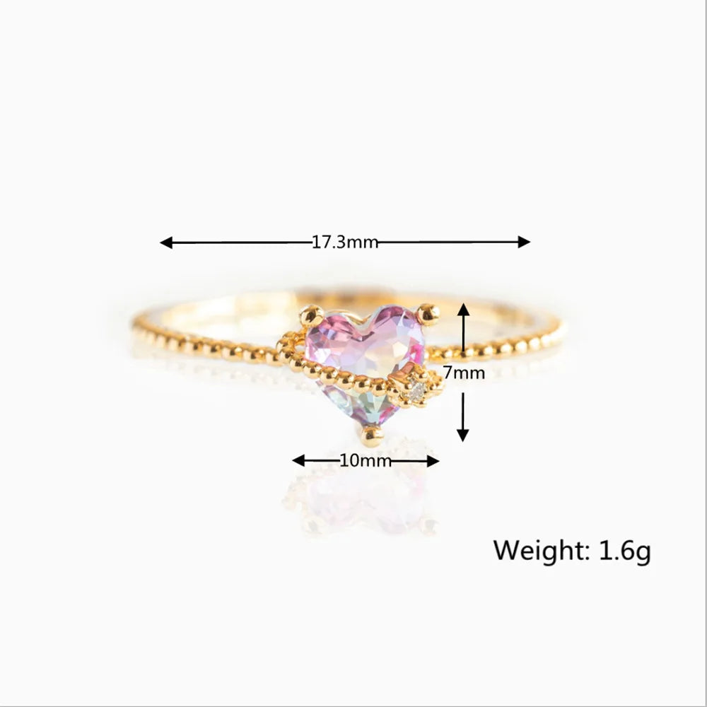 Anillos Love Set 💘🌈🧸Corazón, Mariposa. Oso y Flor en circonitas✨ 6 variantes a elegir