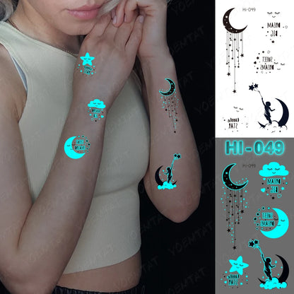 🌙 Henna Luminosa Tribal  🔮🖤 52 variantes a elegir