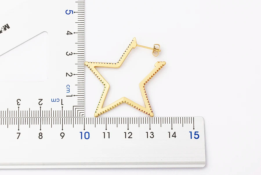 🌈"Cosmic Loop" — Pendientes Bohemios Multicolor con Cristales CZ ✨9 varaintes a elegir