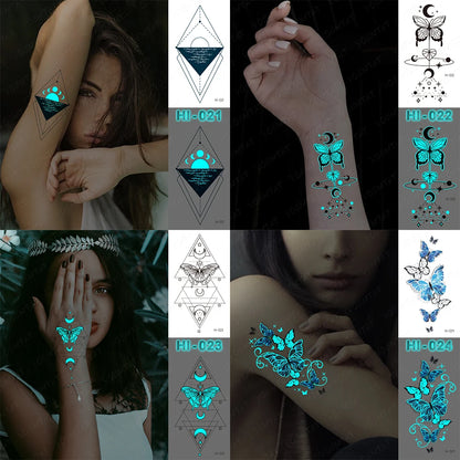 🌙 Henna Luminosa Tribal  🔮🖤 52 variantes a elegir