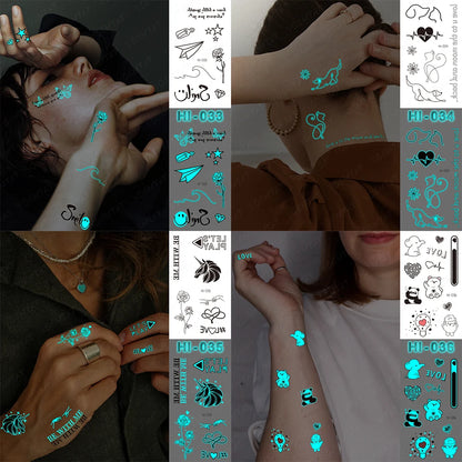 🌙 Henna Luminosa Tribal  🔮🖤 52 variantes a elegir