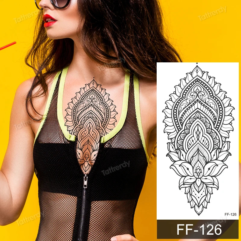 🖤🌺 Sacred Ink – Tatuajes Henna Mandala & Flores de Loto 🌙 46 variantes