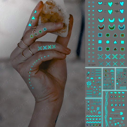 🌙 Henna Luminosa Tribal  🔮🖤 52 variantes a elegir