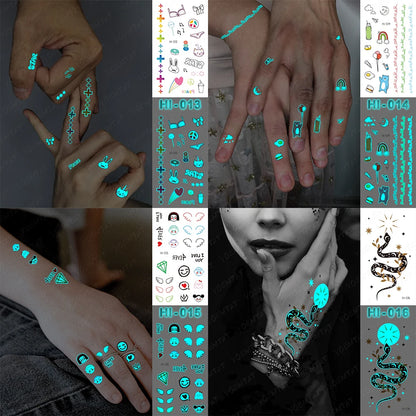 🌙 Henna Luminosa Tribal  🔮🖤 52 variantes a elegir