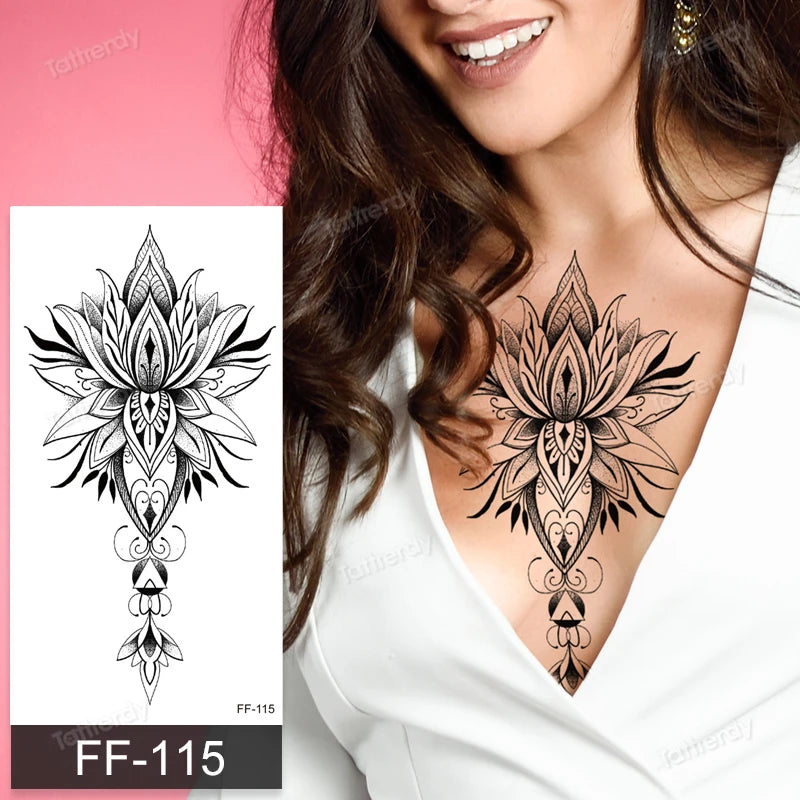 🖤🌺 Sacred Ink – Tatuajes Henna Mandala & Flores de Loto 🌙 46 variantes