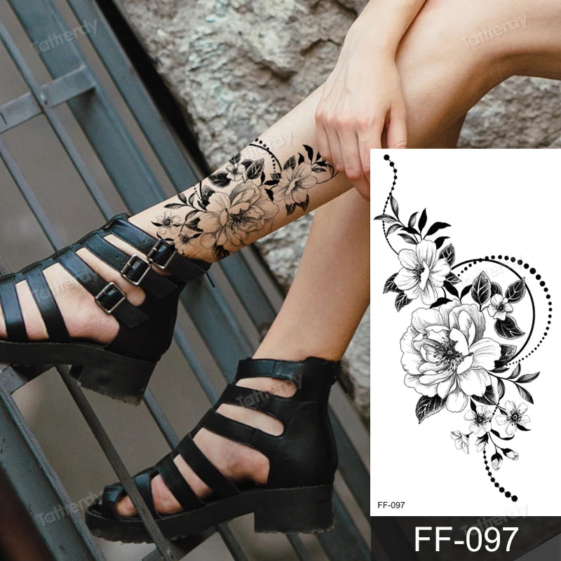 🖤🌺 Sacred Ink – Tatuajes Henna Mandala & Flores de Loto 🌙 46 variantes