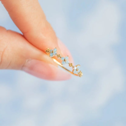 Anillos Love Set 💘🌈🧸Corazón, Mariposa. Oso y Flor en circonitas✨ 6 variantes a elegir