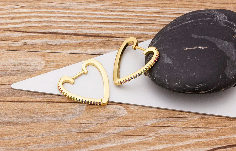 🌈"Cosmic Loop" — Pendientes Bohemios Multicolor con Cristales CZ ✨9 varaintes a elegir