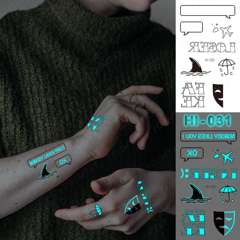 🌙 Henna Luminosa Tribal  🔮🖤 52 variantes a elegir