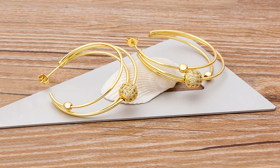 🌈"Cosmic Loop" — Pendientes Bohemios Multicolor con Cristales CZ ✨9 varaintes a elegir