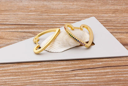 🌈"Cosmic Loop" — Pendientes Bohemios Multicolor con Cristales CZ ✨9 varaintes a elegir