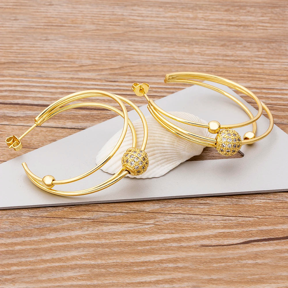 🌈"Cosmic Loop" — Pendientes Bohemios Multicolor con Cristales CZ ✨9 varaintes a elegir