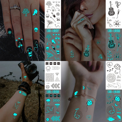 🌙 Henna Luminosa Tribal  🔮🖤 52 variantes a elegir