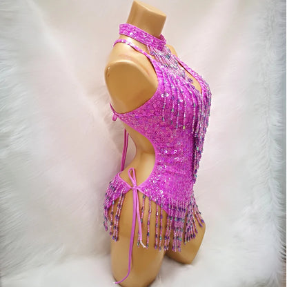 🧜‍♀️ Fuchsia Mermaid Bodysuit – Brilla como un tesoro oculto