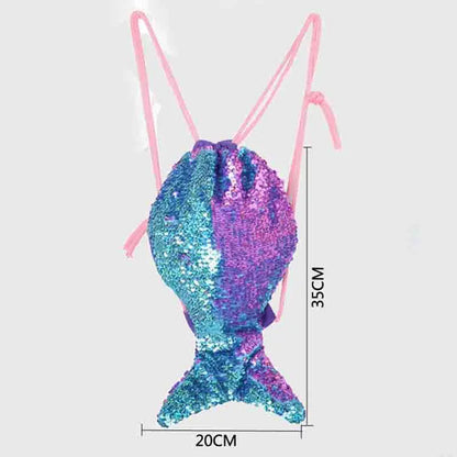 🧜‍♀️ Mochila “Cola de Sirena” Iridiscente💥5 colores a elegir