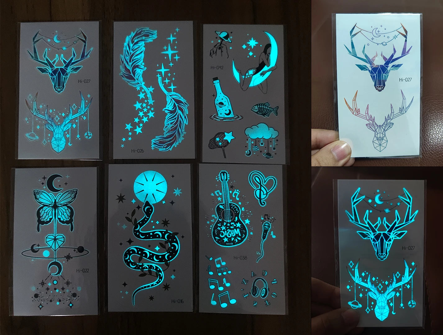 🌙 Henna Luminosa Tribal  🔮🖤 52 variantes a elegir