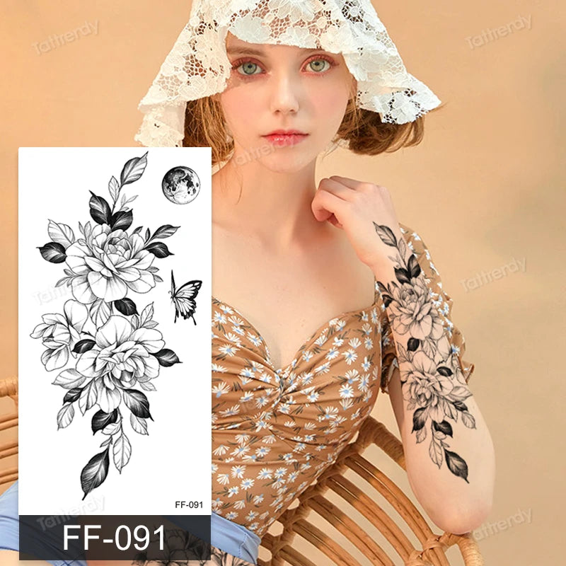 🖤🌺 Sacred Ink – Tatuajes Henna Mandala & Flores de Loto 🌙 46 variantes