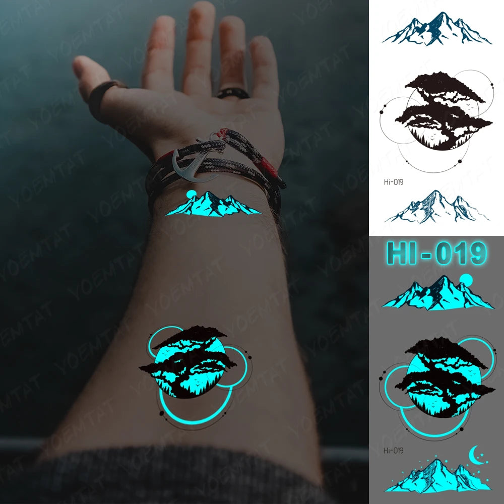 🌙 Henna Luminosa Tribal  🔮🖤 52 variantes a elegir