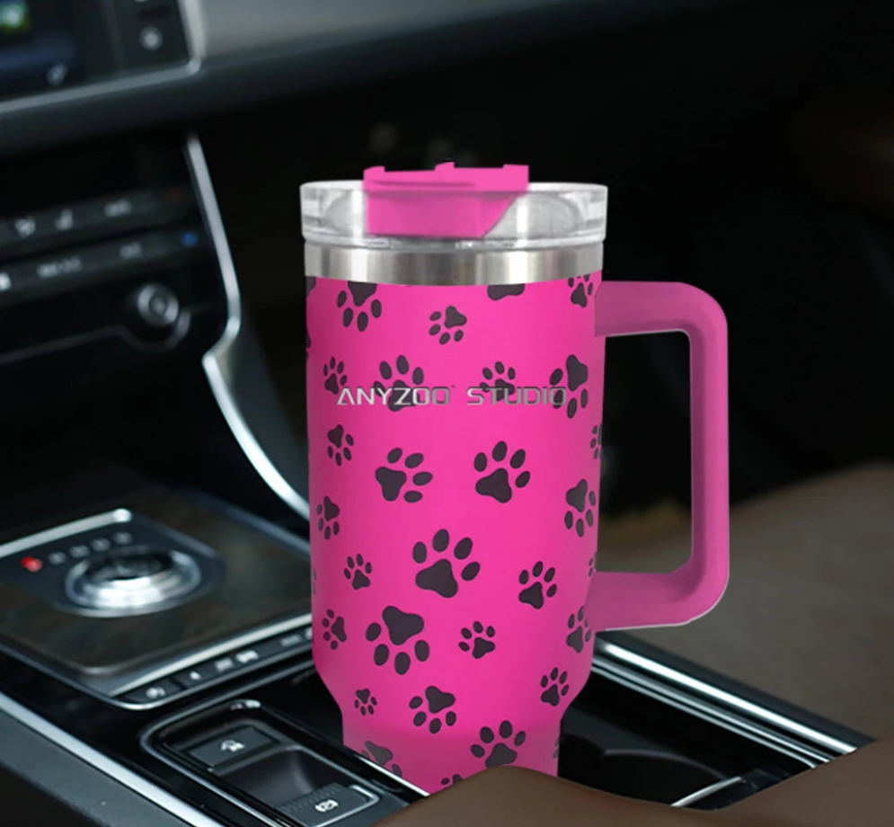 🐱🌸 Tumbler XL Paws — Hidratación con Garra 🐾