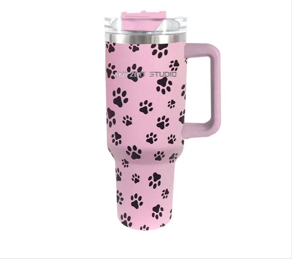 🐱🌸 Tumbler XL Paws — Hidratación con Garra 🐾