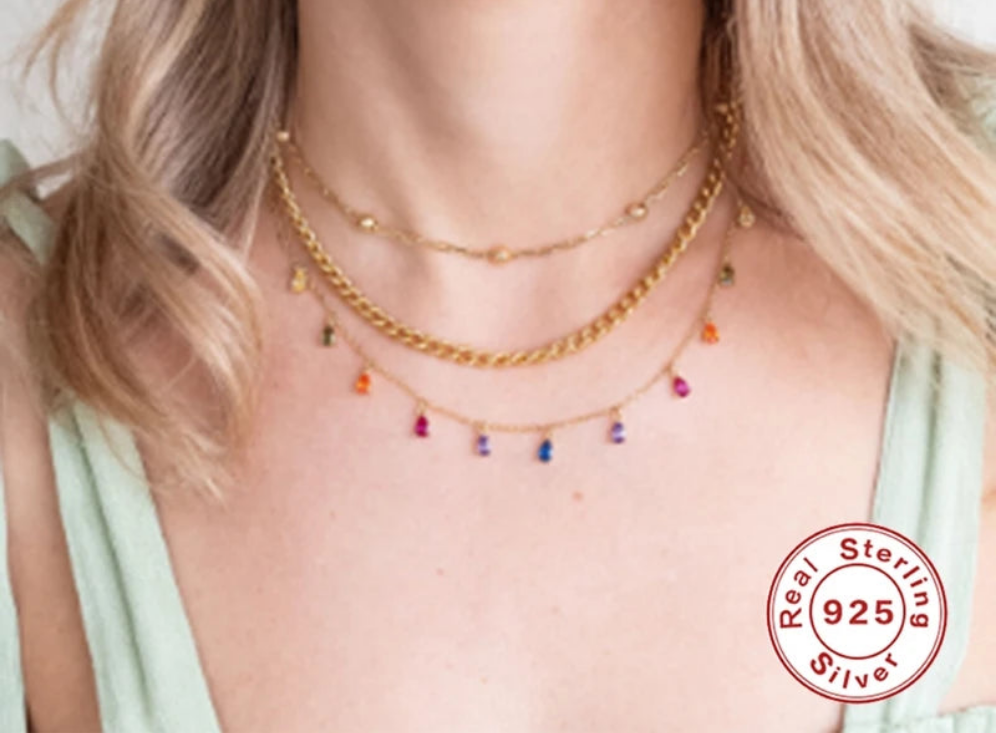 🌙 Collar Estrellas & Luna Plata⭐Starlight Vibes 💥4 variantes a elegir